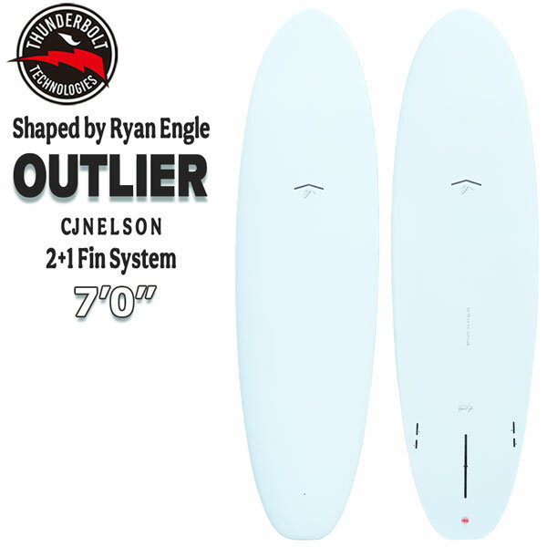 サーフボード サンダーボルト ミッドレングス THUNDERBOLT OUTLIER 7’0” SAG CONSTRACTION/RED FCS2x2+SINGLE CJ NELSON RYAN ENGLE シェイプデザイン CJネルソン アウトライアー