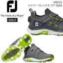フットジョイ FOOTJOY ハイパーフレックス コア BOA HYPERFLEX CORE BOA スパイクレス グレー/ ライム ゴルフシューズ