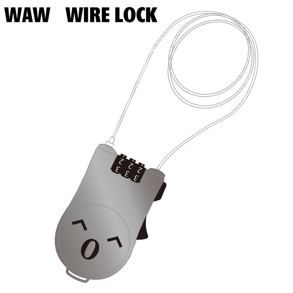 スノーボード アクセサリー WAW ワウ WIRE LOCK ワイヤーロック 盗難防止 必需品