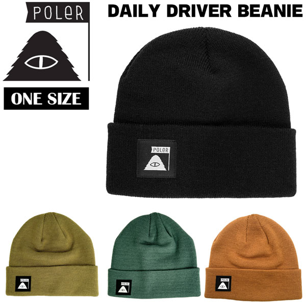 ファッション トレンド 23FW POLER ポーラー DAILY DRIVER BEANIE デイリードライバー ニット帽 ビーニー おしゃれ メール便配送