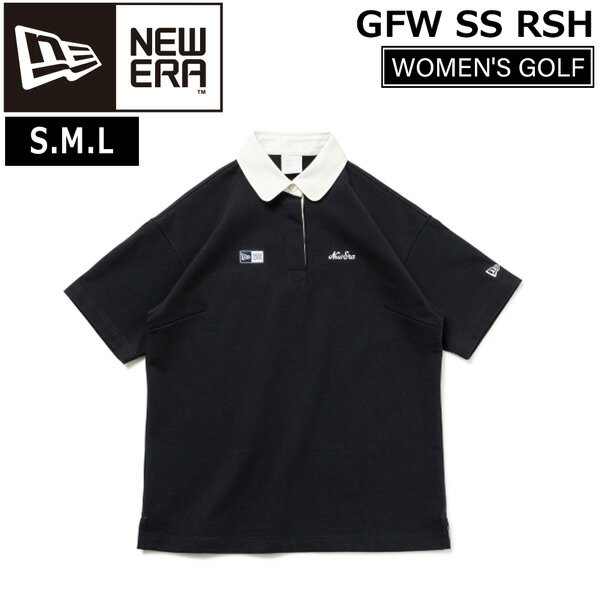 ニューエラ ゴルフウェア 女性用 S/S Rugger Shirt NEWERA GOLF レディース 半袖 ラガーシャツ ネイビー