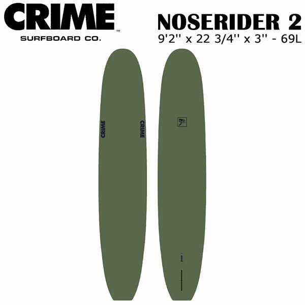 サーフボード ソフトボード クライム 24 CRIME NOSE RIDER2 9’2 ARMYGREEN ノーズライダー シングルフィン ロングボード