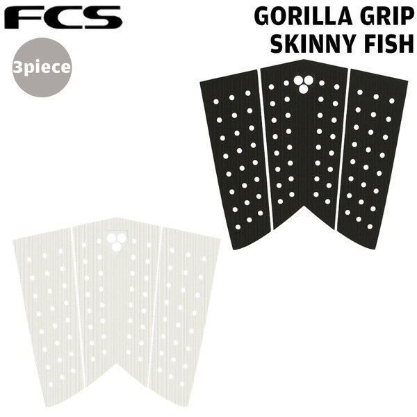 【GORILLA GRIP】 伝統的なワイドテール、フィッシュ、ツイン フィンモデル用にデザインされたパッド。極 薄のEVA素材を使用し、軽量化とボードとの一 体感を実現したスキニーシリーズのパッドは、 マイクロコーデュロイの溝が究極の感度と耐 性を提供します。 ※EVA/ 　柔軟性と弾力性を持った合成樹脂の一つ。ゴ 　ムと類似した性質で、寒くなっても硬くなり 　にくい。 ◎PERFORMANCE◎ ・3ピースパッド ・マイクロコーデュロイグルーブ ・アーチバーなし ・テールキックなし 【正規取り扱い店】 ●BRAND ： GORILLA GRIP(ゴリラグリップ) ●品 番 ： GSF06 ●品 名 ： GORILLA GRIP SKINNY FISH ●COLOR ： Black Cloud ※商品写真の色は、OS、ブラウザ、ディスプレイ、 等により実際のものとは多少異なる場合があります。 ご了承の上ご購入ください。