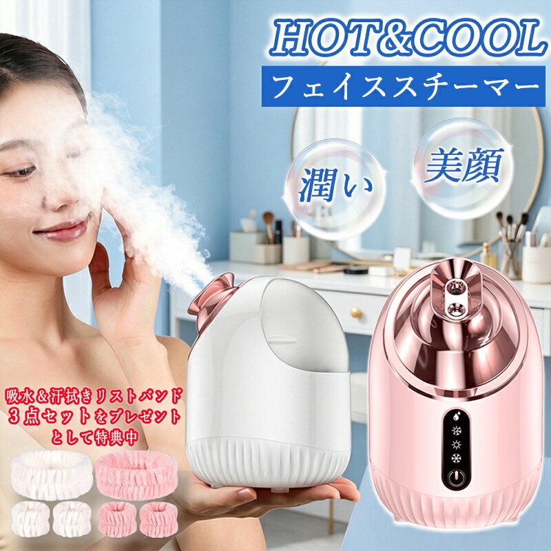 フェイススチーマー スチーマー 温冷 ミスト ナノミスト スチーマー 美顔器 美顔スチーマー クレンジング スキンケア 保湿 乾燥対策フェイス フェイシャルスチーマー 美容 フェイスケア 顔 温冷 乾燥 毛穴 汚れ 美容機器 美容家電 プレゼント
