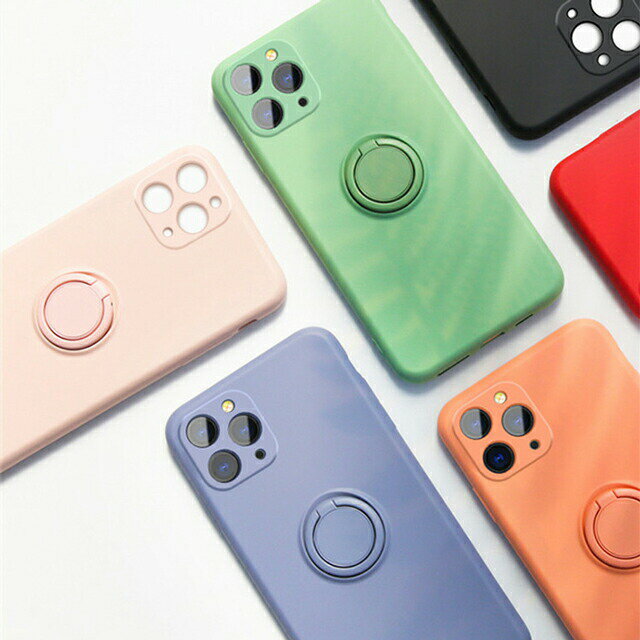 iPhone12 ケース Pro mini おしゃれ シリコン リング ストラップ