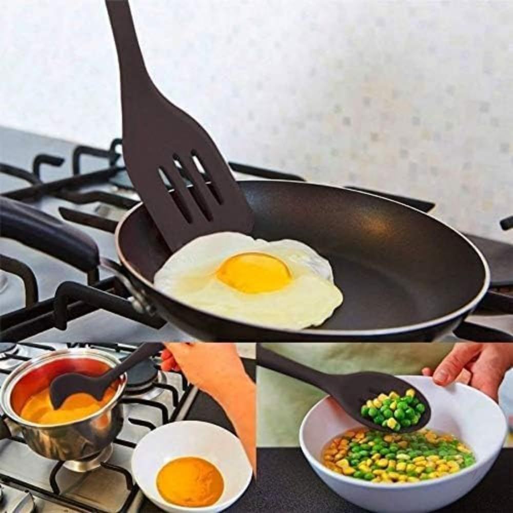 キッチンツールセット シリコン 調理器具 耐熱性製菓器具 ツール10点セット フライ返し おたま トング ヘラ トング 泡立て器 ブラシ スパチュラ ケーキ 泡立て器 調理道具 ベーキング ( ahome-10010247 AHome サンプル画像2