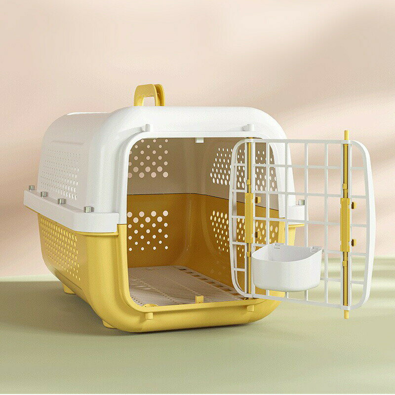 ペットの航空箱、猫の犬は適用して、風通しがよくて通気性があり、携帯用の車のケージ、安全で快適な託..