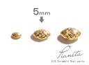 K18 ゴールド オーバルスクランブルカットボール「 5mm 」アレンジパーツ 18K 18金 YG WG イエローゴールド ホワイトゴールド ギフト プレゼン...