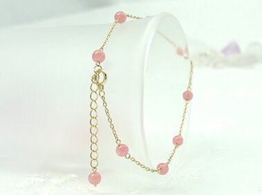 K18 ゴールド ステーション ブレスレット「インカローズ」【送料無料】18K 18金 YG WG PG イエローゴールド ホワイトゴールド ピンクゴールド ギ...