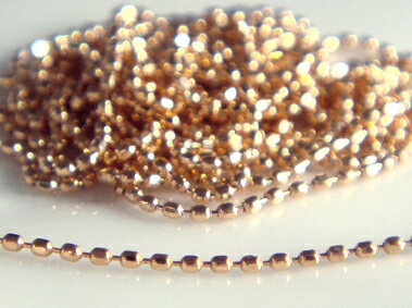 K18 ゴールド レーザーカットボール チェーン ネックレス 0.8(幅0.8mm)「 - ルミーニ - 」全長40cm 18K 18金 YG WG PG イエ...