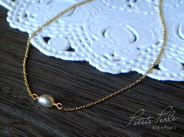 K18 ゴールド 国産あこやケシパール ブレスレット「 Petite perle - プチペルレ -」18K 18金 YG WG PG イエローゴールド ホワイ...