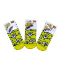 【送料無料】 版権 キッズソックス (ミニオンズ)(イエロー)(13-18cm)(3足セット)みっとめるへん社(4)