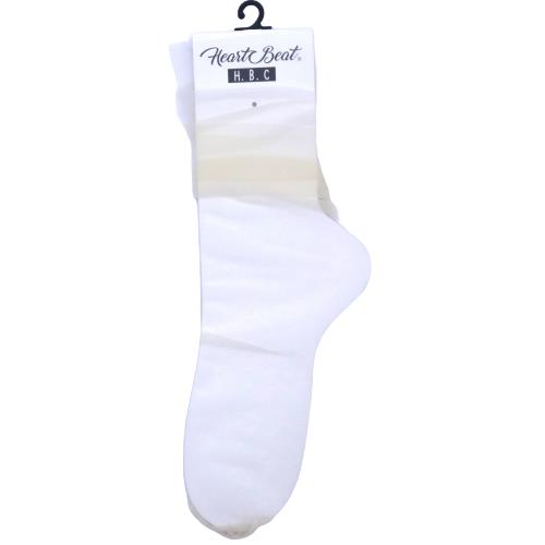 【送料無料】 クルーソックス オフホワイト (23-25cm) (3足セット)みっとめるへん社