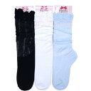 【送料無料】 ハイソックス (ブラック・ホワイト・ブルー) (23-25cm) (3足セット)みっとめるへん社(4)