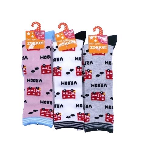 【送料無料】 ピンク、グレー、ホワイト(13-18cm)(2歳〜6歳)(BUS BOO?)(3足セット)みっとめるへん社