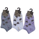 【送料無料】 グレー、ホワイト、パープル(13-18cm)(2歳〜6歳)(クマ総柄)(3足セット)みっとめるへん社(4)