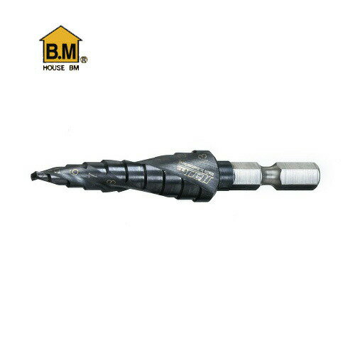 ハウスBM SD4-13J ステップドリル　電動ドリル用六角シャンク　4〜13mm（10段）