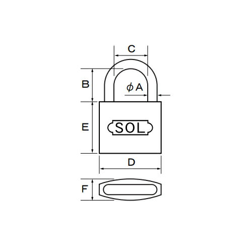 ソール・ハード/SOL HARD No.2500-60(同一鍵) ステンロック 60mm 同一鍵