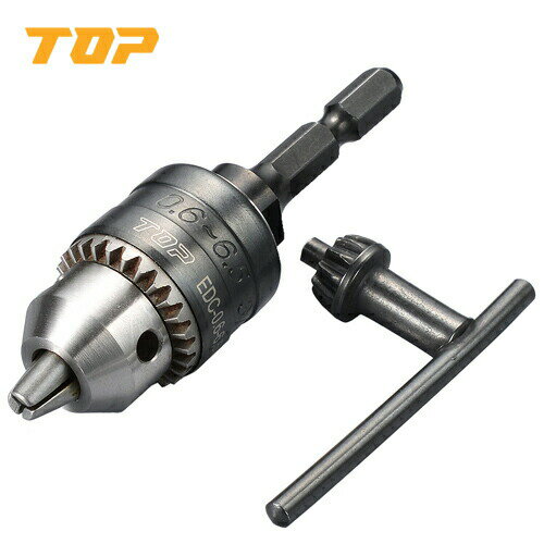 TOP/トップ工業 EDC-0.6-6.5N 電動ドリル用ドリルチャック　把握径0.6〜6.5mm