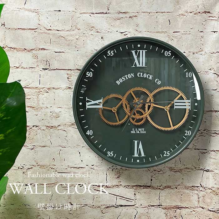 10%offクーポン配布中 時計 壁掛け おしゃれ かわいい 直径40 アイボリー モダン アナログ インテリア雑貨 プレゼント ブリキ 歯車 アイボリー レトロテイスト ブルックリンスタイル ガレージ リビング 寝室