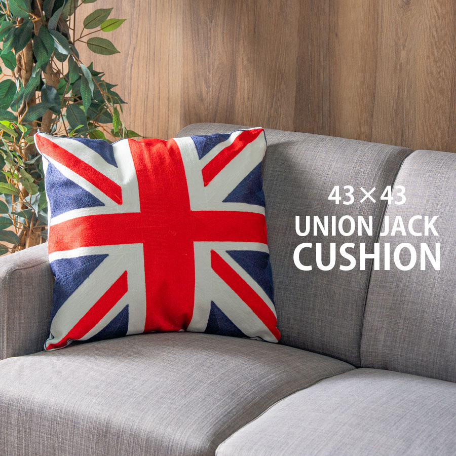 イギリス お土産 ユニオンジャック 刺繍 クッション カバー 犬 ブルドッグ イギリス お土産 ユニオンジャック 刺繍 クッション カバー 犬