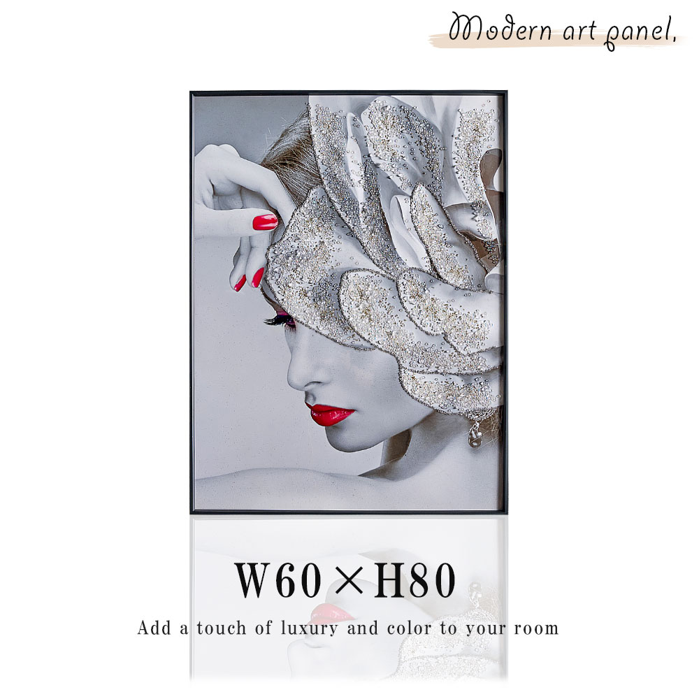 アートポスター フレーム付 アートパネル 60×80cm ポスター 絵 アート おしゃれ 大きい A1サイズ モダン 高級 水晶絵 アートフレーム リビング 玄関 プレゼント インテリア 雑貨 ブラックフレーム 女性
