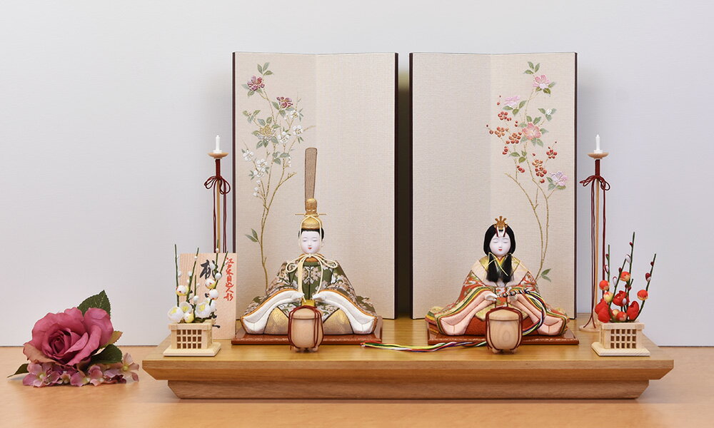 雛人形 コンパクト 木目込み 一秀 モダン インテリア かわいい シンプル コンパク...
