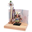 五月人形 幸一光 5月人形 お祝い 大将飾り 栓台飾り 晴 はれ 黒小札 鶯白段威 かわいい かっこいい コンパクト 栓台 屏風 鯉幟