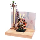 五月人形 幸一光 5月人形 お祝い 大将飾り 栓台飾り 玄 げん 金小札 黒糸威 かわいい かっこいい コンパクト 栓台 屏風 鯉幟
