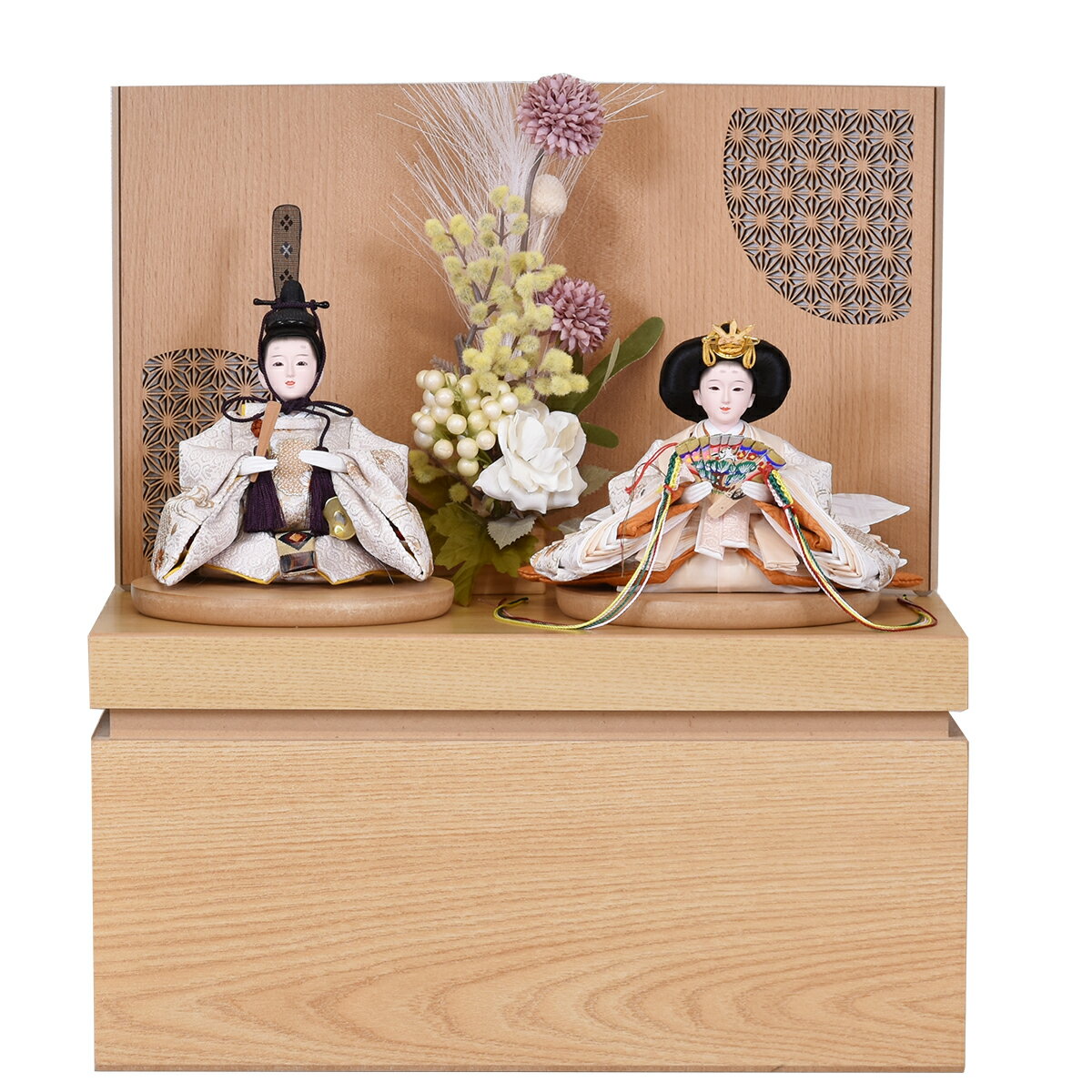 雛人形 コンパクト 収納飾り おしゃれ かわいい 初節句 お祝い ひな人形飾り 今どき (横幅37c ...