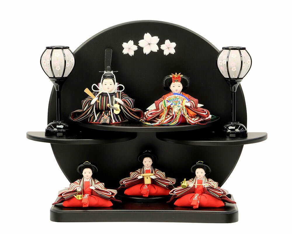 日本産 雛人形 ミニ 黒台 ひな人形 お祝い 親王飾り 五人飾り 5人飾り おしゃれ かわいい おしゃれ 可愛い コンパクト 爆売り Rdcoop Com