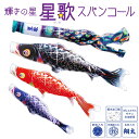 鯉のぼりこいのぼり 庭用 コンパクト にわデコ 星歌スパンコール 撥水加工 おしゃれ 簡単設置 1.5m 6点セット商品 かわいい