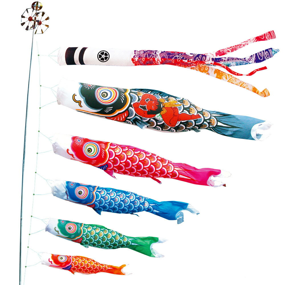 鯉のぼり 庭 園用 8m8点セット 錦龍 こいのぼり ポール別売り 徳永鯉のぼり