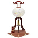 盆提灯 コンパクト ちょうちん 提灯 初盆 創作 モダン 銘木花梨絹二重絵入 桐箱入り 面取加工 竹ひご巻き火袋 電気コード式 ミニ 11号 8555-11-6...