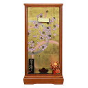 羽子板ケース 単品 お祝い 16号 桜花 板なしケース 木目 戸付き 金 おしゃれ かわいい コンパクト モダン 2025 1116-16-020 2025