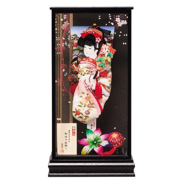 羽子板 コンパクト 黒 ミニ 初正月 お祝い 羽子板飾り 初正月飾り 15号 摩耶 初春a ケース飾り ガラスケース おしゃれ かわいい 可愛い モダン 2026 hj027