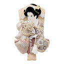 羽子板 コンパクト おしゃれ つまみ細工 ミニ かわいい 初正月 マンション 7号 (高さ21cm) 金彩 美月 k-8 木製 女の子 初節句 お祝い 小型 国...