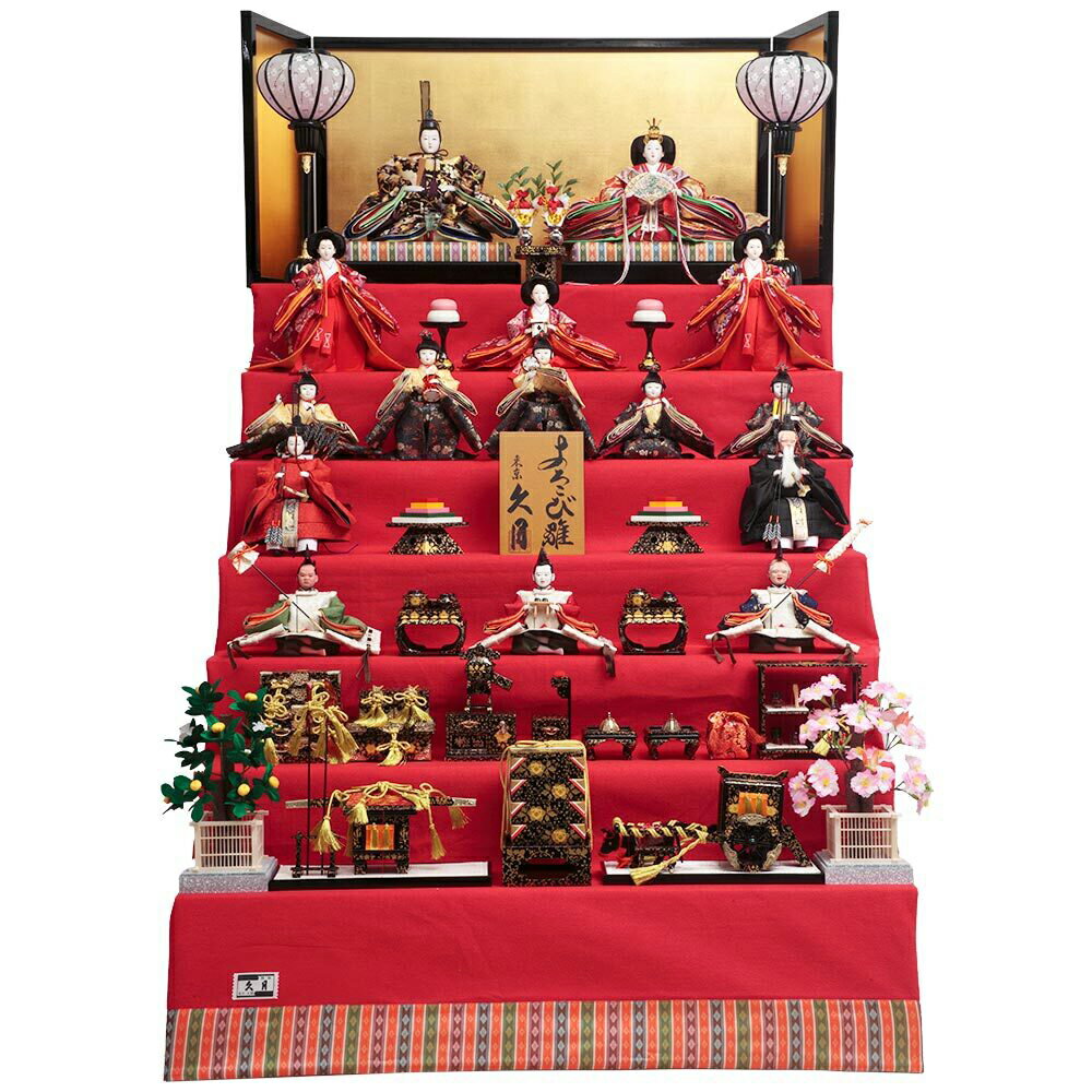 雛人形 久月 ひな人形 お祝い 7段飾り ひな人形 初節句飾り 七段飾り 15人飾り おしゃれ かわ ...