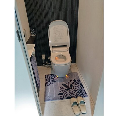 入荷!あす楽★高級トイレタリーコレクションエスニックモダン★『トイレマット』グレイッシュパープルとアイボリー【送料無料】(トイレマット/ToiletMatSet)/北欧/カバー【高級品】アラベスクダマスク柄模様【HLS_DU】