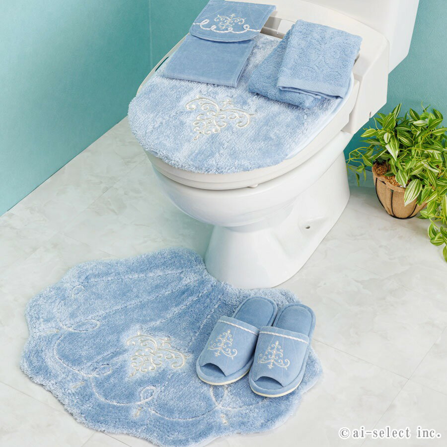 ai トイレマット セット プレゼント付 5点セット 吸着 タイプ 兼用フタカバー マル...