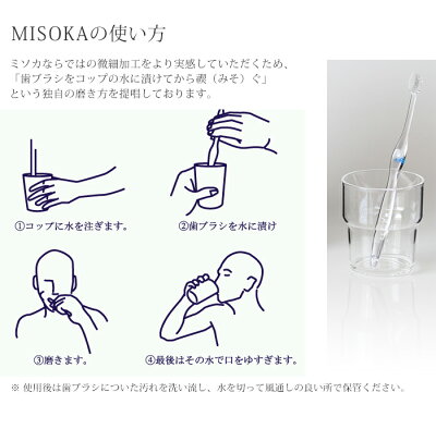 あす楽★歯磨き粉無しで歯が綺麗に♪★雑誌掲載★MISOKA(みそか)『10周年記念セット』新しい水コーティング歯ブラシ4本組+ハンカチセットTVで放映【RCP】ミソカ