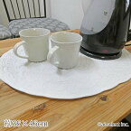 New ai ランチョンマット おしゃれ に テーブル保護 コットン100% ドイリー テーブルセンター キルティング約36×46cm 綿 オフホワイト ホワイト 可愛い 楕円形 洗濯表示取れば リバーシブル キルト オーバル プレイスマット 縁仕上げ 洗える 上質