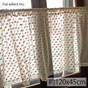 ai 立体の巻薔薇刺繍が可愛い カフェカーテン 横幅約120x45cm ショート ローズビュヴァールカラー ピンク 薔薇柄 エレガント 柔らかチュール レース ...