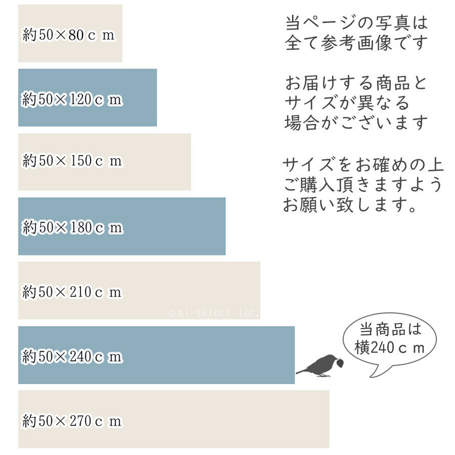 ai キッチンマットネイビー　50×240cm 洗えるウイリアムモリス　日本製 程よい薄さ...