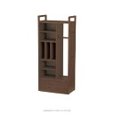浜本工芸 学習机 No.1408 オープンラック (カフェオーク色)【店頭受取対応商品】