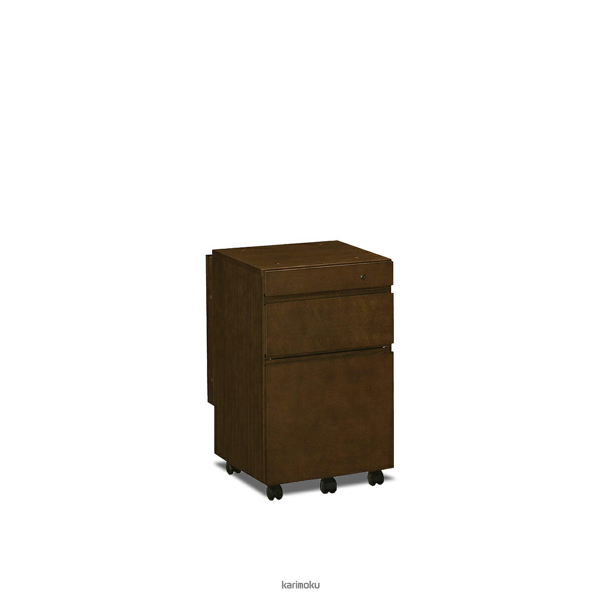 カリモク 学習机 ST005H ワゴン (デスク奥行き45cm専用, 40cm幅, モカブラウン色)【全国送料無料】【同梱不可】【店頭受取対応商品】