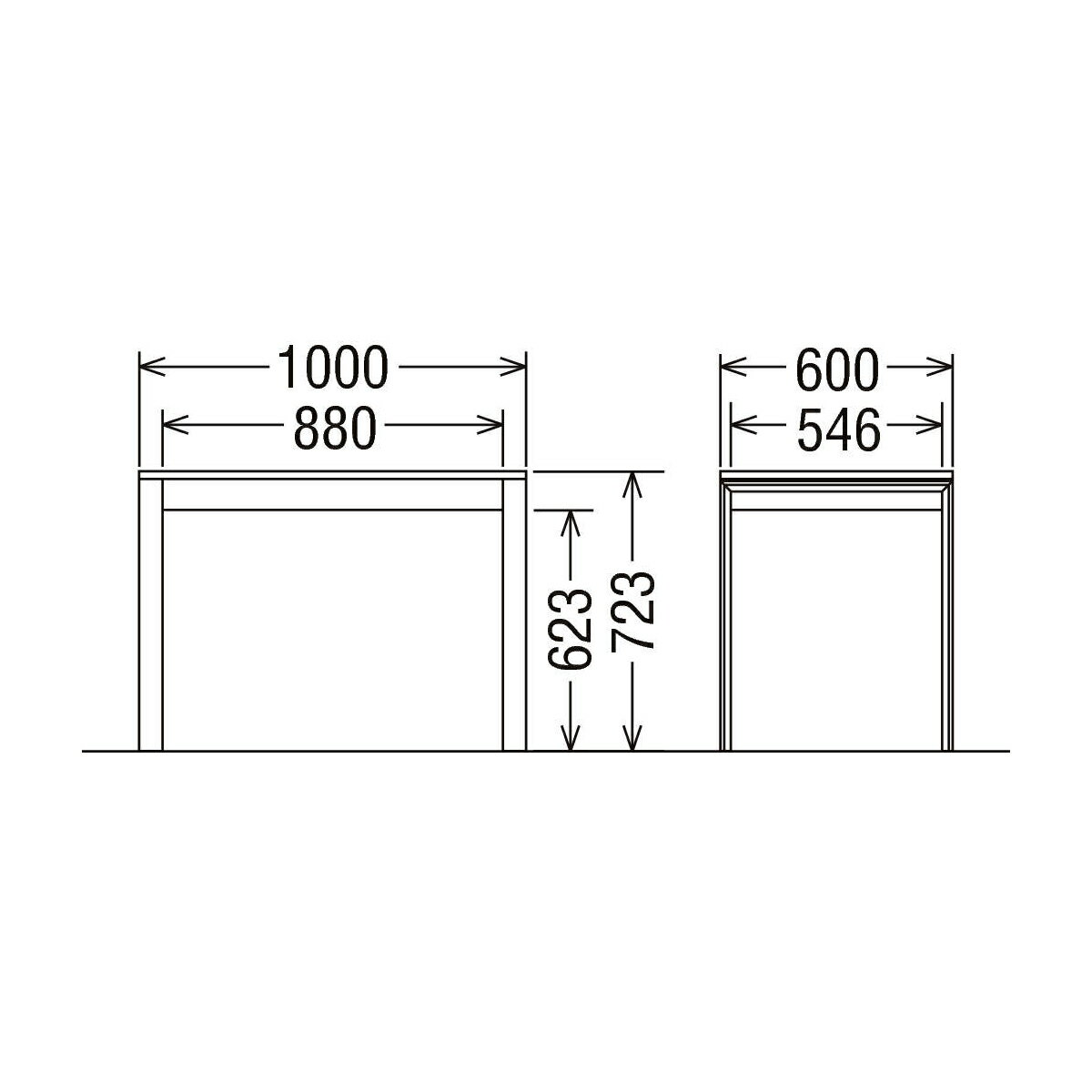 カリモク 学習机 ユーティリティプラス デスク (幅100cm, 奥行き60cm, モカブラウン色)【全国送料無料】【同梱不可】【店頭受取対応商品】