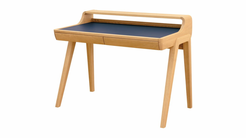 【受注生産】浜本工芸 学習机 No.49 デスク [品番:No.4984デスクB] (ナチュラルオーク／ブルー色)【店..