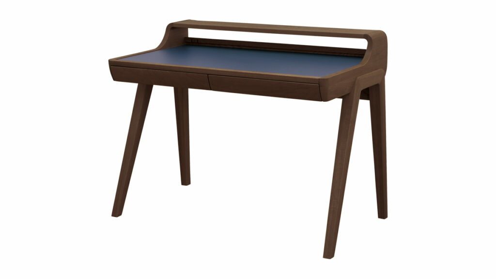 【受注生産】浜本工芸 学習机 No.49 デスク [品番:No.4988デスクB] (カフェオーク／ブルー色)【店頭受..