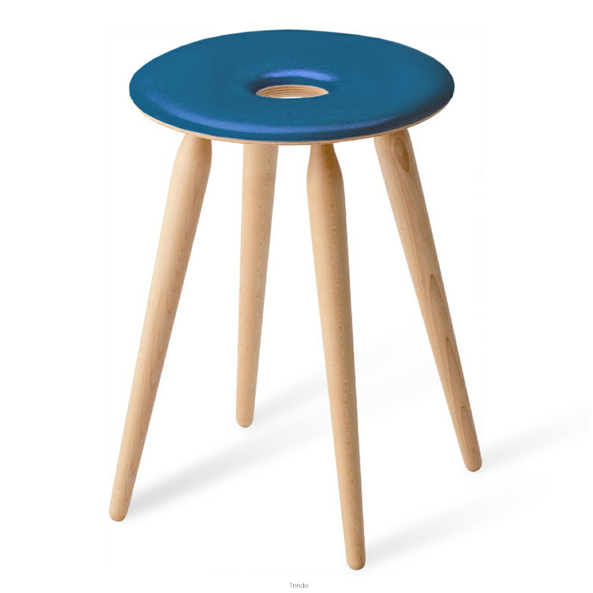 Rakuten - 【受注生産】Tendo(天童木工) リングスツール (ブルーV0155) [品番：S-3165MP-NT_V0155]【RCP】【全国送料無料】【同梱不可】【店頭受取対応商品】
